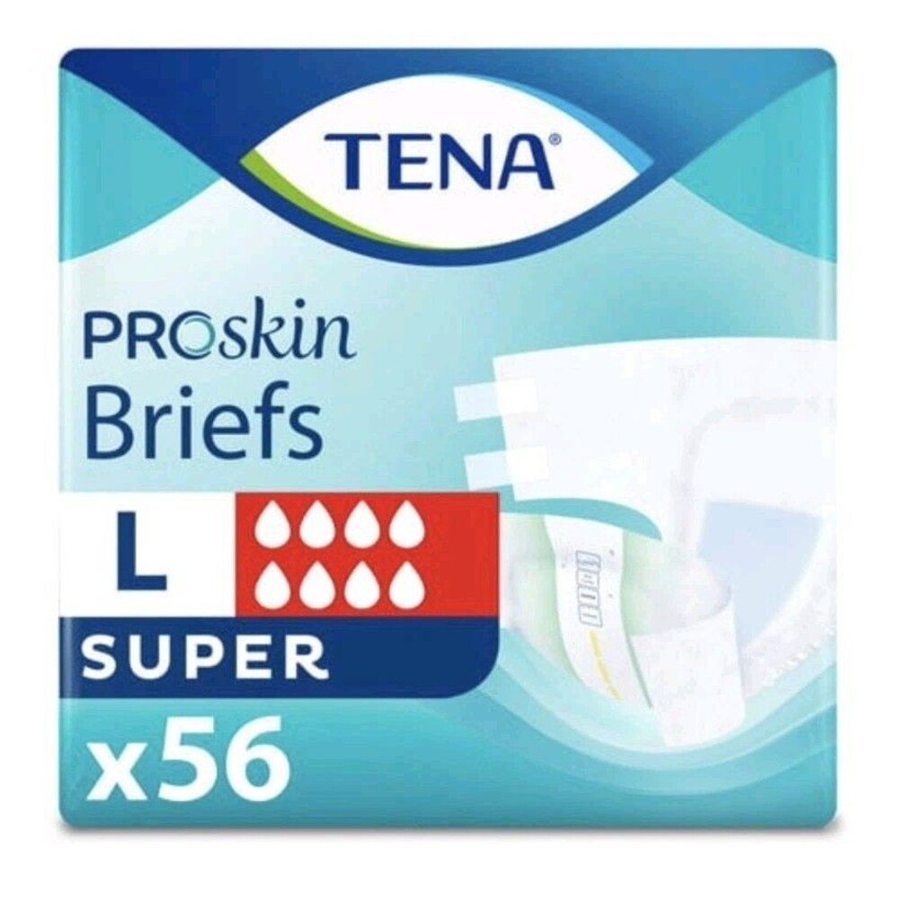 TENA ProSkin Unisex Adult Diapers with Tabs, Maximum Absorbency Large 56 ct
